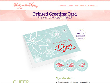 Pretty onto Paper - Product detail page