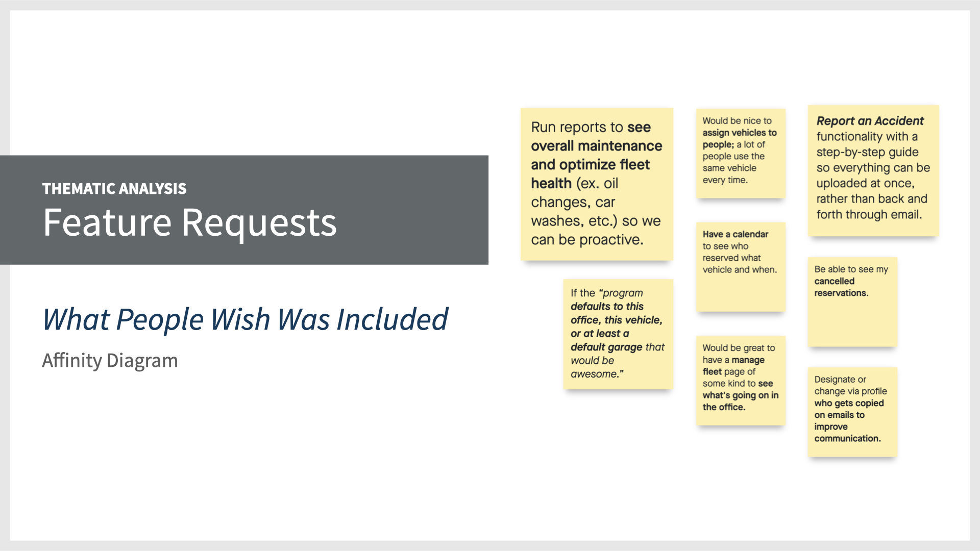 Thematic Analysis: Feature Requests