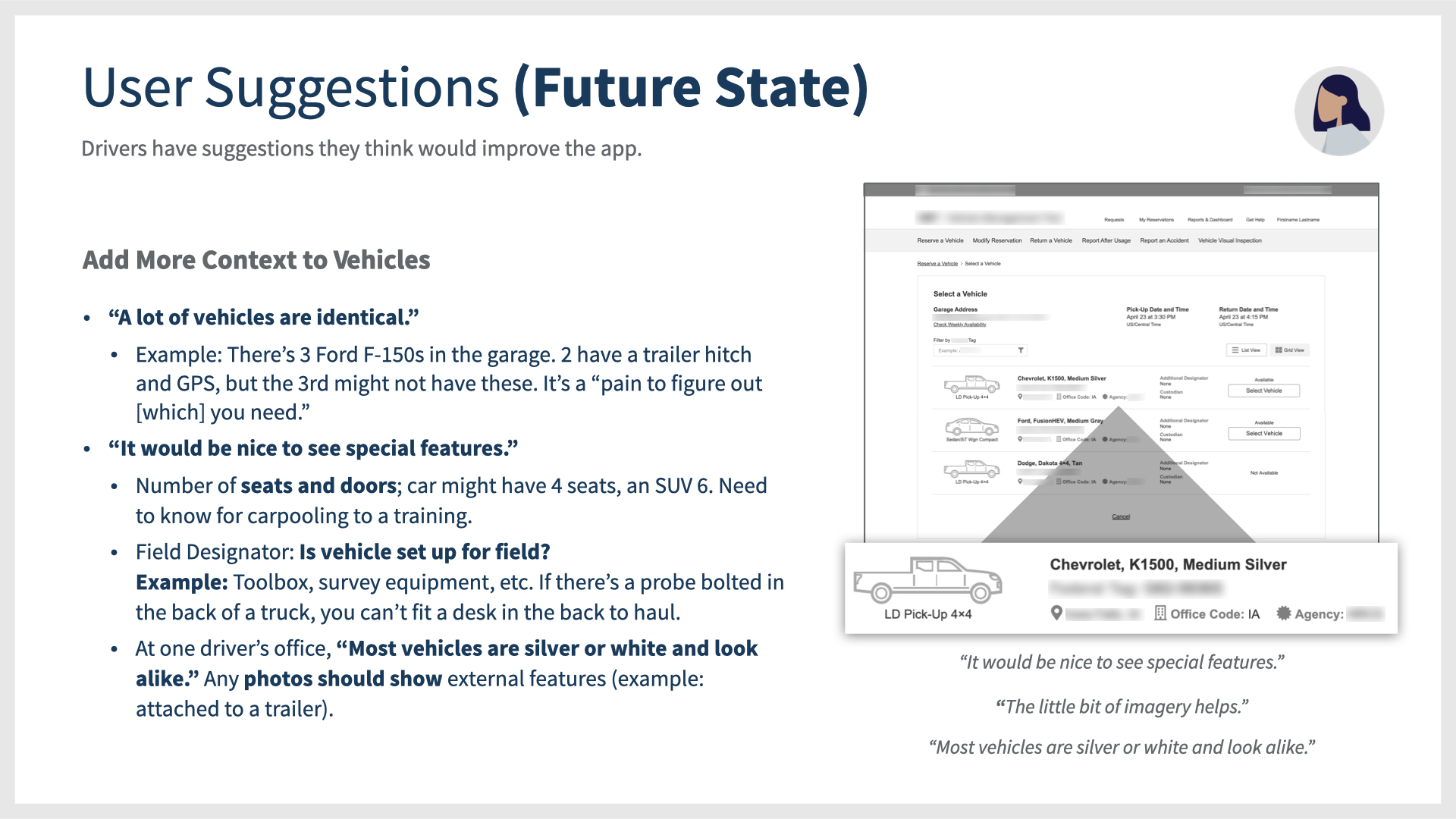 User Suggestions - Future State