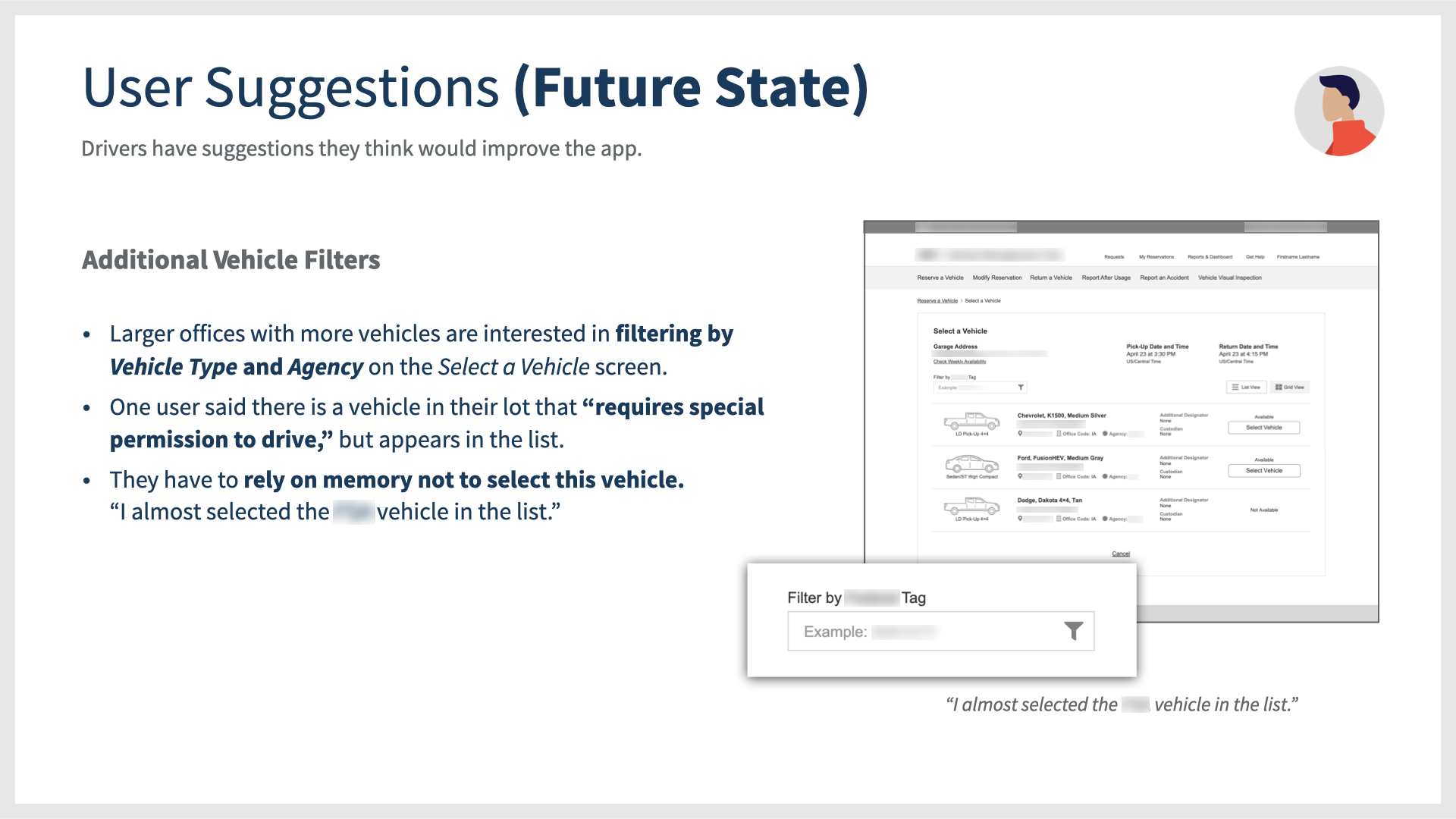 User Suggestions - Future State