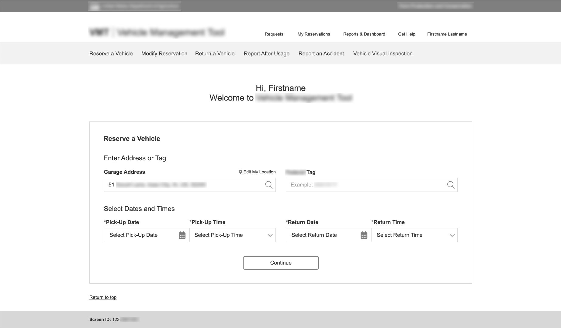 Wireframe: Landing Page