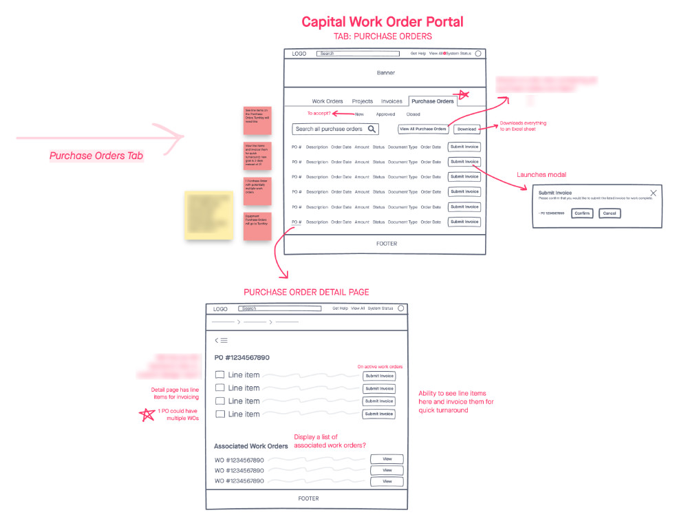 Construction Management Low Fidelity Sketch