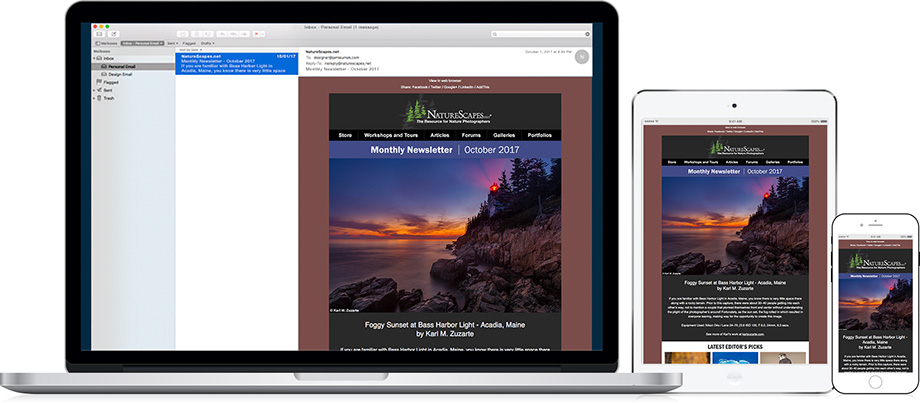 NatureScapes Monthly Email Newsletter - October 2017