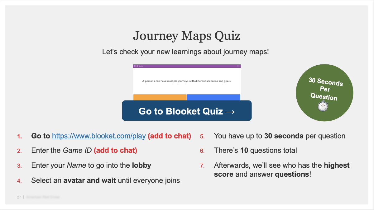 Journey Maps Quiz