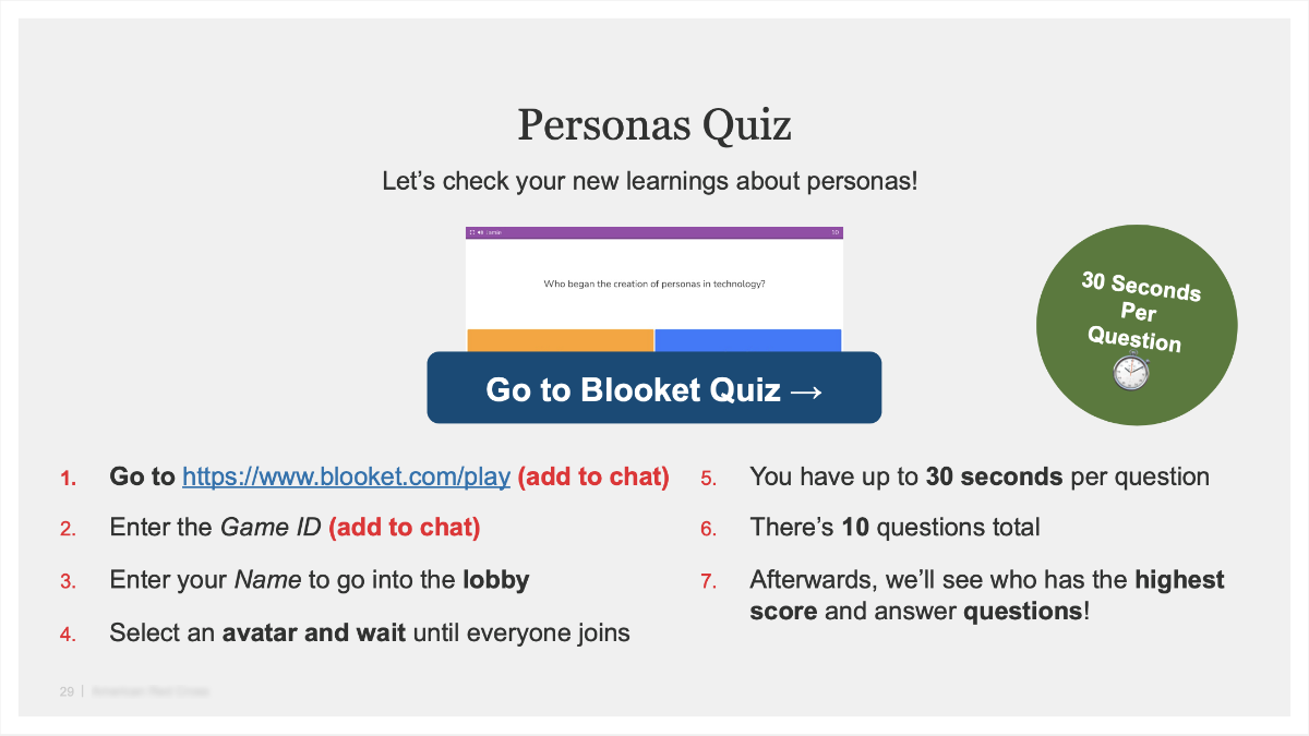 Personas Quiz