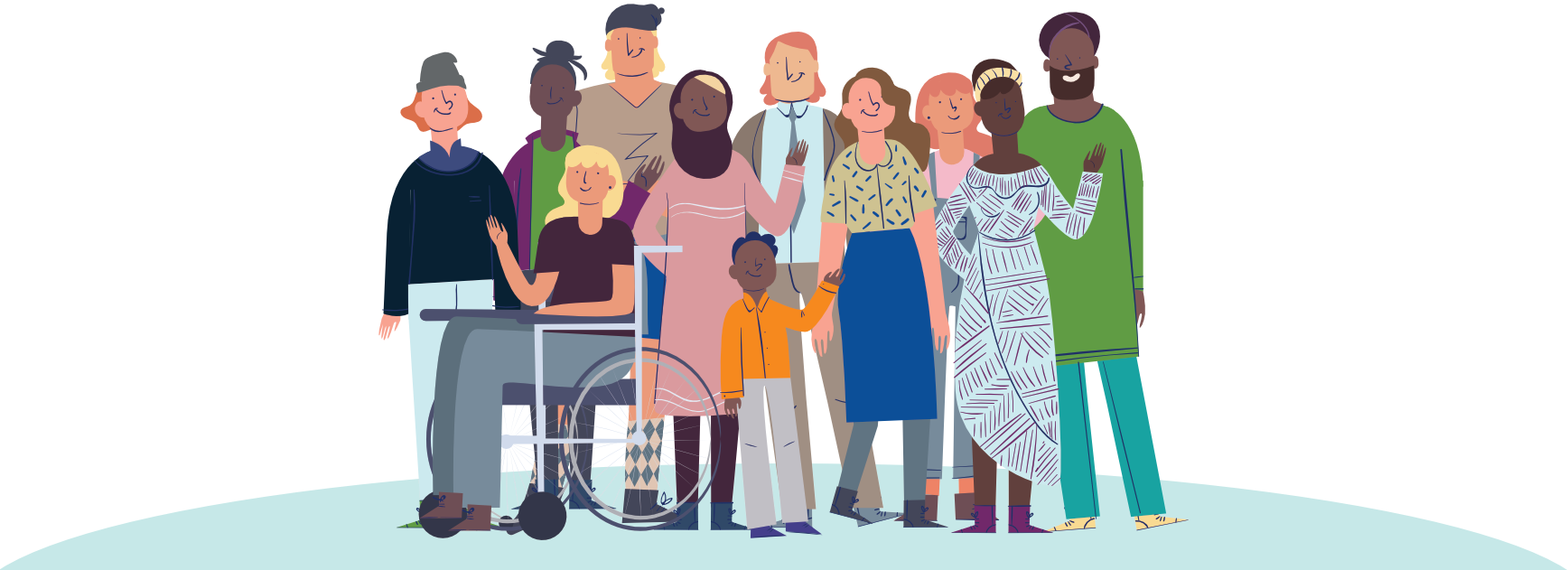 Illustration of diverse people