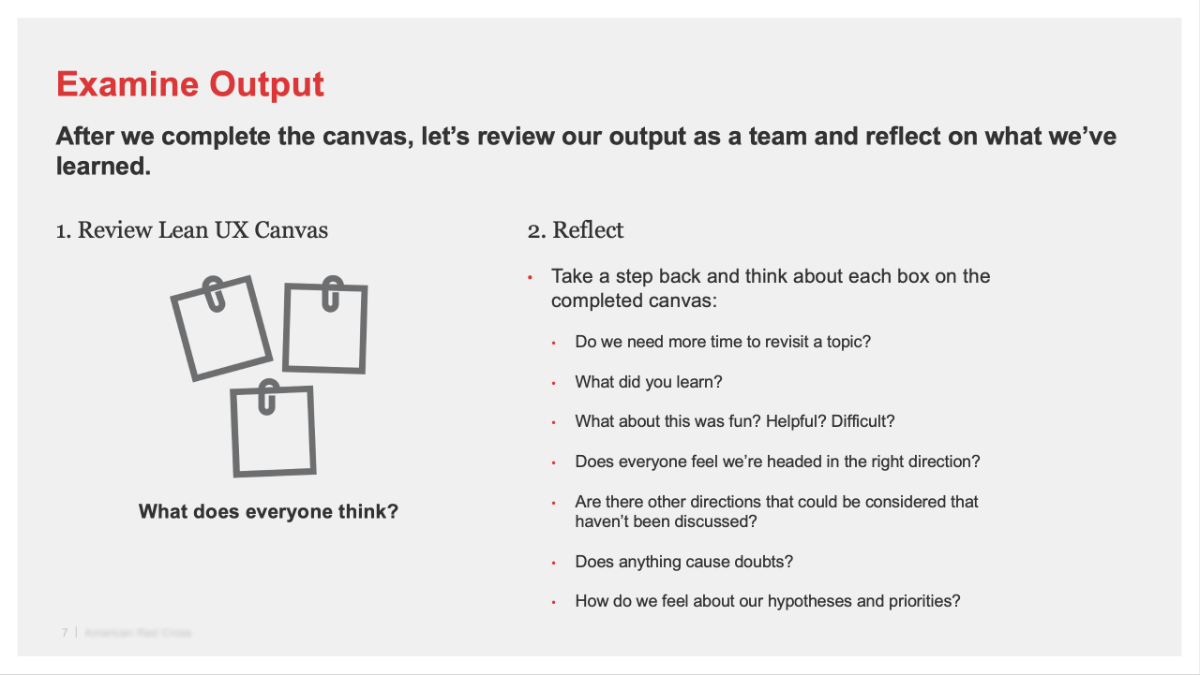 Examine Output Slide