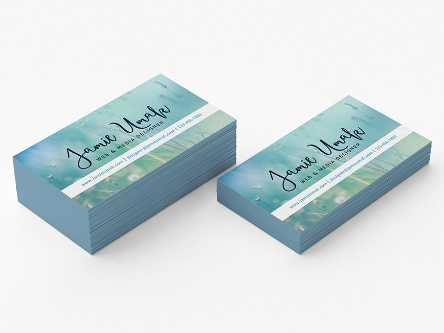 Jamie Umak - User Experience Designer business cards