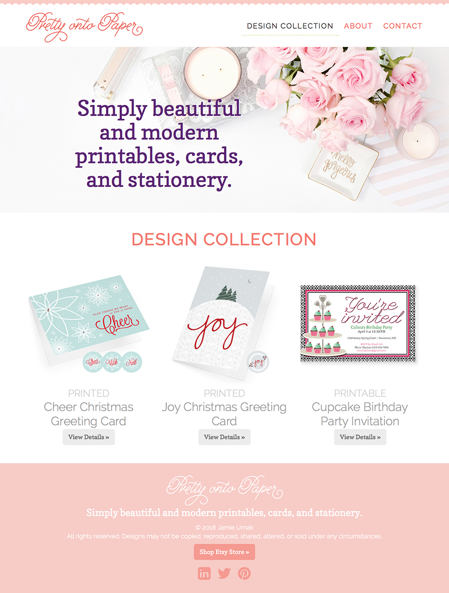 Pretty onto Paper - Home Page
