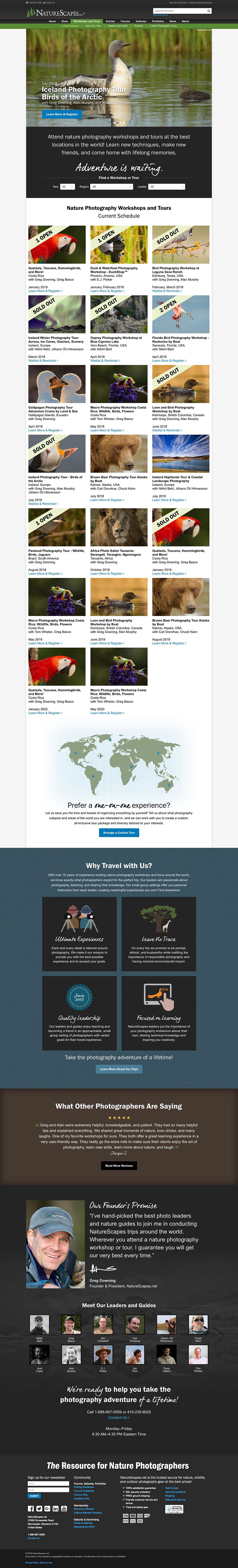 NatureScapes Workshops and Tours - Current Schedule