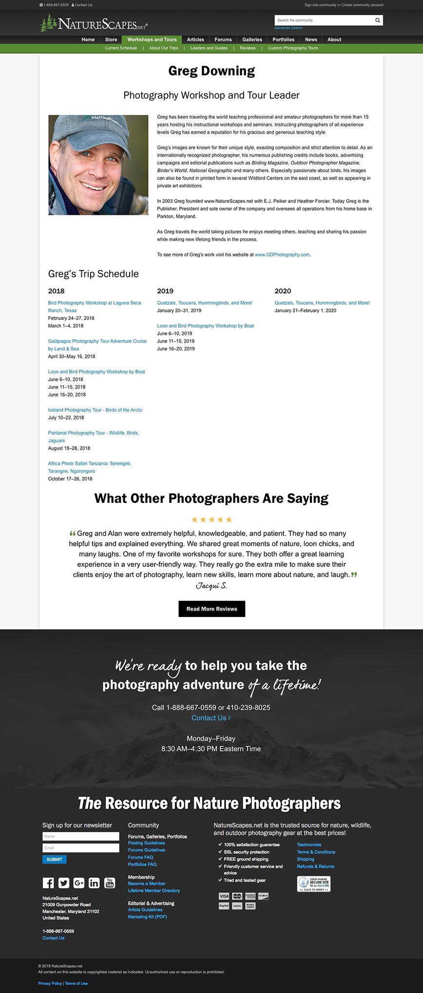 NatureScapes Workshops and Tours - Leaders Detail