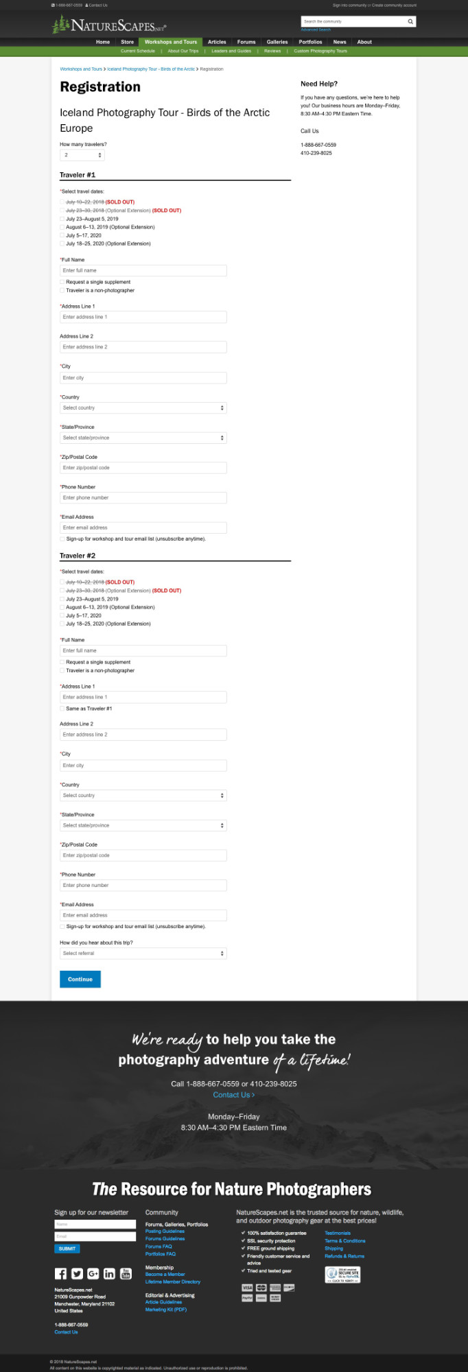Registration Process - Step 1